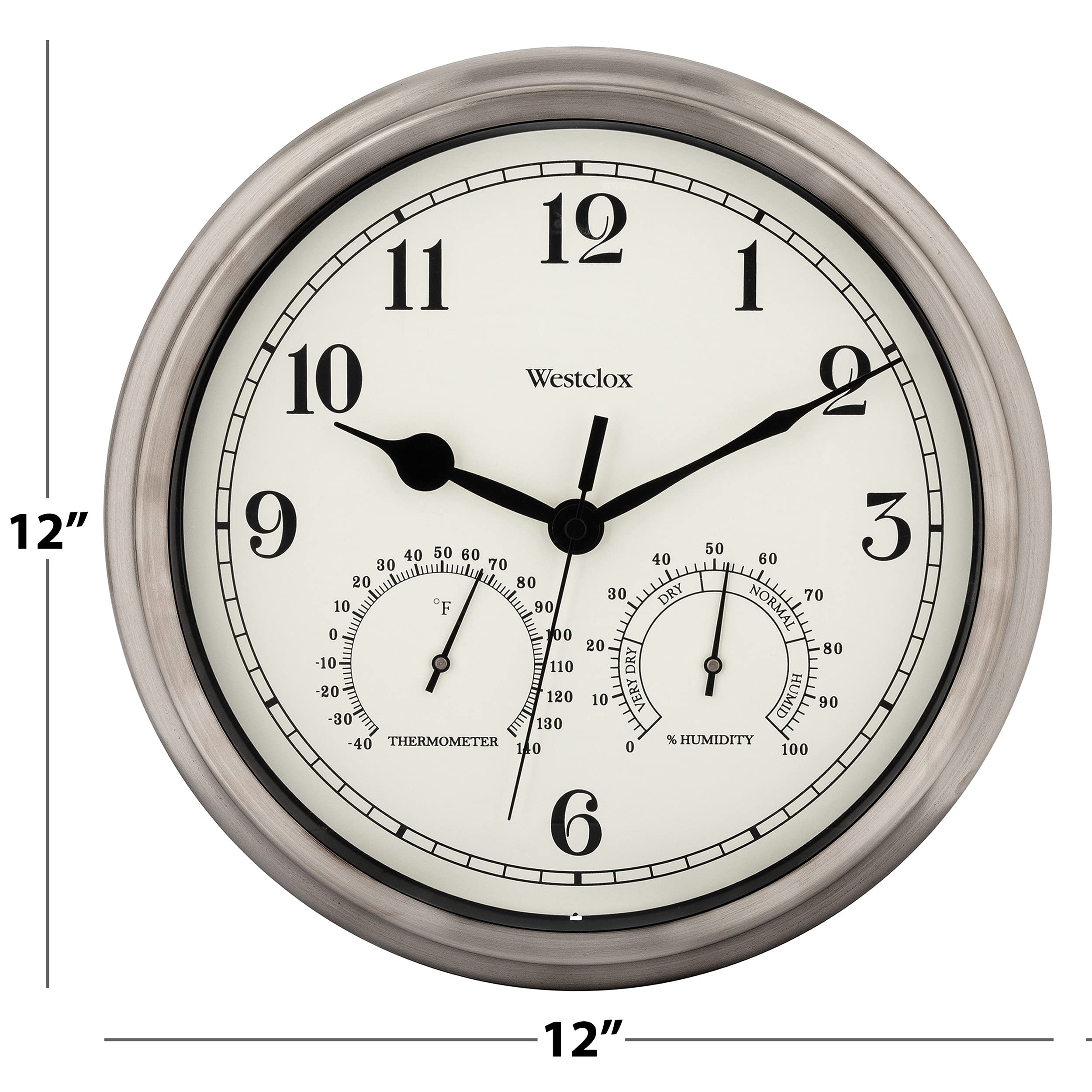 Amazon.com: Westclox Indoor/Outdoor Wall Clock with Temperature